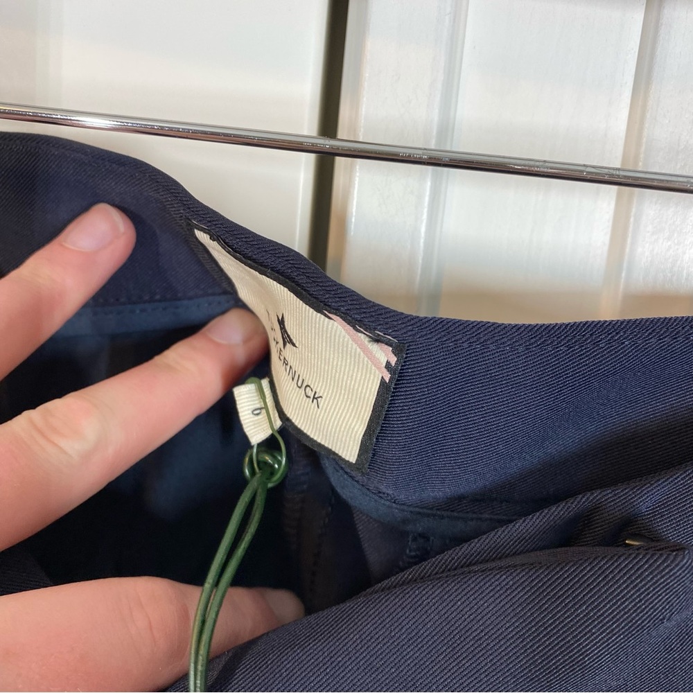 TUCKERNUCK navy Pleated Duncan Trouser size 6 NWT workwear office career preppy - Picture 6 of 8